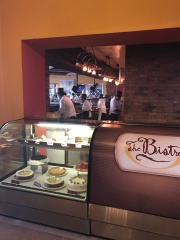 The bistro. You can see the desert display and the open kitchen in the background.