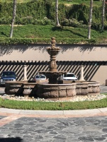 Fountain in driveway of main lobby